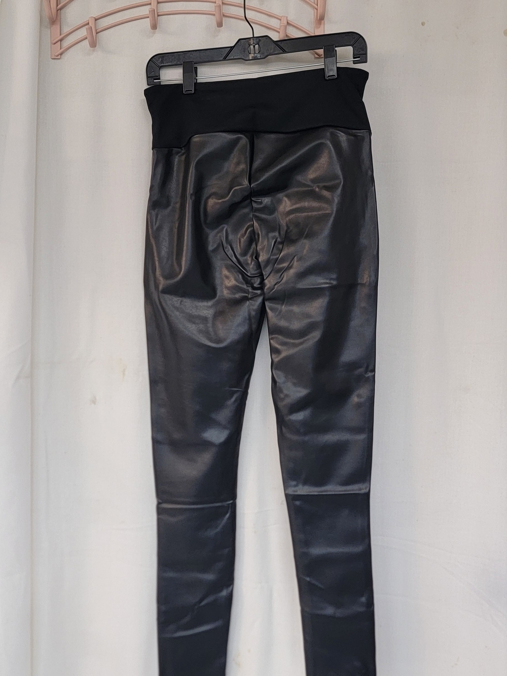SPANX Kids Black Faux Leather-Look High Waist Leggings
